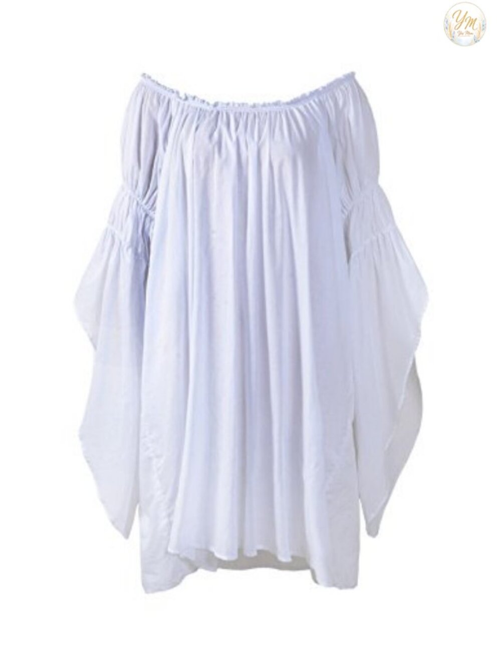 Renaissance 100% Cotton Peasant Blouse Off-Shoulder Pirate Faire